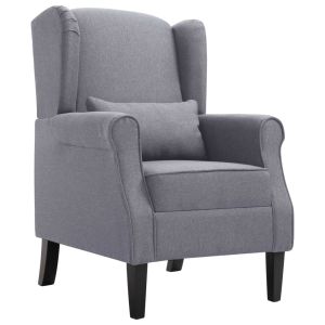 Sillón de tela gris oscuro qweo1276