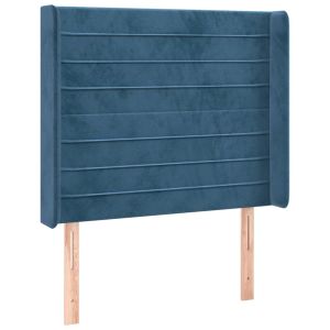 vidaXL cabecero con orejas de terciopelo azul oscuro 83x16x118/128 cm