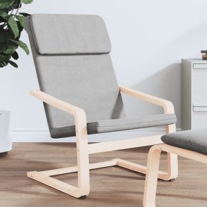 Sillón de relax de tela gris claro es9861