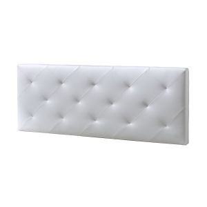 Cabecero tapizado rombo 160x60 cm blanco, 8 cm de grosor