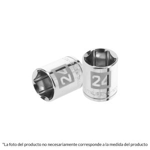 Llave vaso hexagonal, cuadro 1/2" - 25 mm