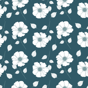 Papel pintado floral margaritas fondo verde 60cm por 300cm