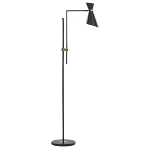Lámpara de pie melawi metal negro