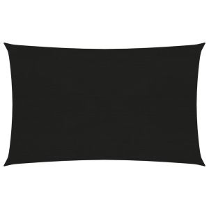 Vela de sombra 160 g/m² negra 3 x 5