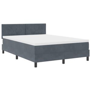 vidaXL cama tipo box spring gris oscuro 160 x 200 cm terciopelo