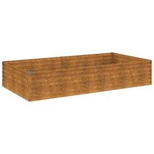 vidaXL jardinera acero corten 195x100x36 cm