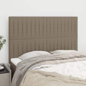 Cabeceros 4 unidades tela gris taupe 72x5x78/88 cm eerf1524
