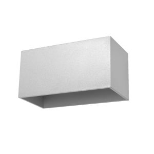 Lámpara de pared quad 2 gris aluminio 20x10x12cm