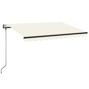 vidaXL toldo automático con LED y sensor de viento crema 350x250 cm