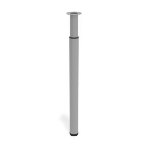 Pata extensible cilíndrica, modelo 406e, de acero con acabado aluminio,