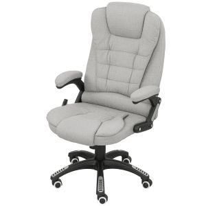 Silla de oficina poliéster gris claro 72x68x120 cm