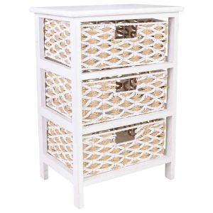 Cajonera de madera blanca 40x29x58 cm