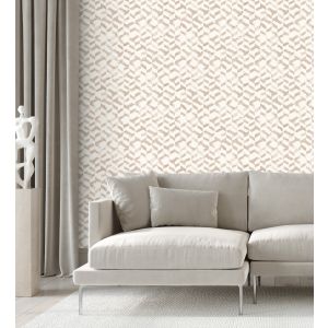 Papel pintado gaulan   geométrico con textura y marrón 5.23m²