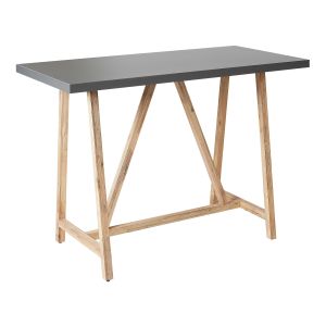 Mesa de bar de jardín talamone 140 cm 70 cm cemento gris