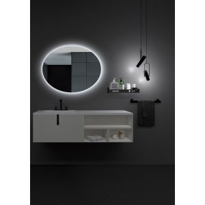 LEDimex-espejo oval 100x80 ovalado retroiluminado LED