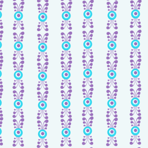 Papel pintado floral vertical en azul pastel 60cm por 300cm