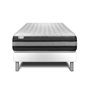 Conjunto vital spring zen 120 x 190 cm somier kit blanco