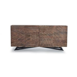 Aparador yakarta de madera de acacia y metal en color natural 200 cm