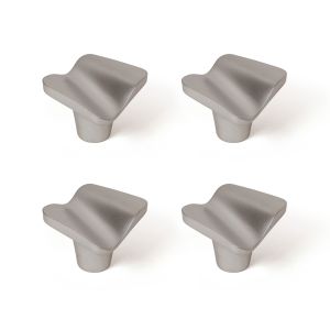 Pomo para mueble rei 749 | 32x32x26 mm | cromo mate | 4 uds. | zamak