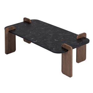 Mesa baja de madera "renard" - 120 x 60 x 35 cm - negra