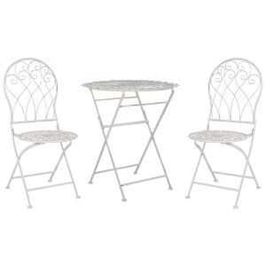 Conjunto de balcón plegable stiffe metal blanco