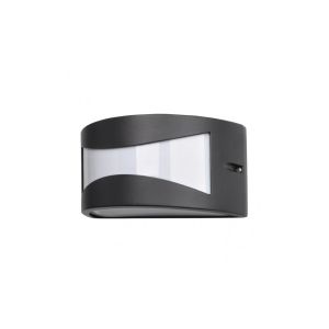 Aplique de exterior - hadar - aluminio negro - ip44 - 13x25x12 cm