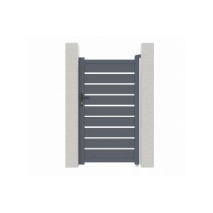 Puerta peatonal gris vogel 1m h.180cm