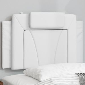 Cabecero de cama acolchado cuero sintético blanco 80 cm eso8689