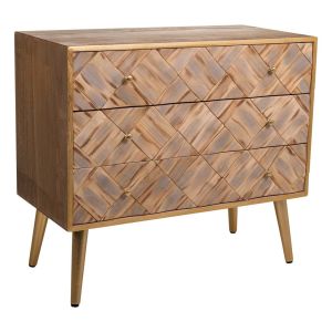 Cómoda de madera marrón 73x36x65