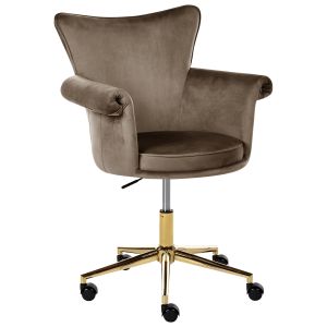 Silla de escritorio velencia terciopelo marrón