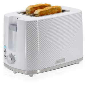 Elegance tostadora pan ranura ancha, tostador briebe ta1169wht blanco 870w