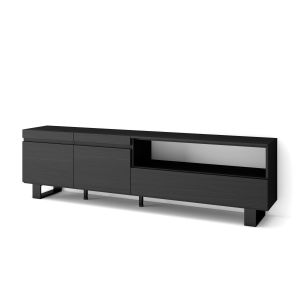 Mueble tv, 200x35x57cm, negro, rf2191