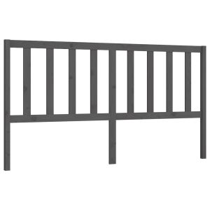 vidaXL cabecero de cama madera maciza de pino gris 206x4x100 cm