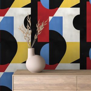 Papel geométrico diseño abstracto spectrum multicolor 60cm por 250cm