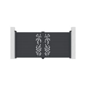 Kit puerta corredera folya 3x1,40 m + peatonal