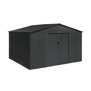Caseta de jardín, 10.85m², boulonnais, antracita, 330x308x166 cm