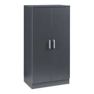 Mueble zapatero notribontaa con estantes y puertas 108x55x35cm antracita