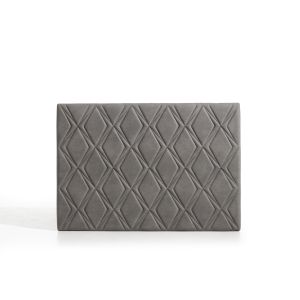 Cabecero rubí para cama de 150 de tela gris 154x115x8.