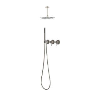 Kit ducha techo corto 30 cm inox acero inoxidable 316l con rociador y mezcl