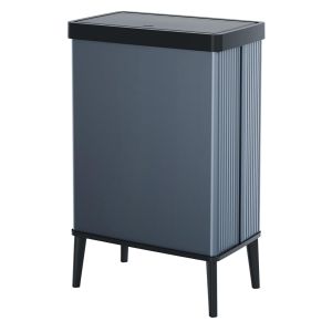 Curver verto cubo basura 54l, 43,5x26,5x68,7cm, tapa a presión, azul perla.