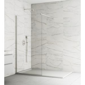 Panel fijo de ducha screen niquel transparente 96,5-98cm