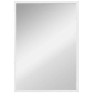 Espejo de pared 50x2x70 cm mdf, vidrio color blanco Homcom