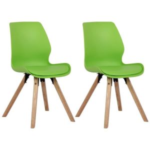 Sillas comedor modernas luna - lote 2 - verde