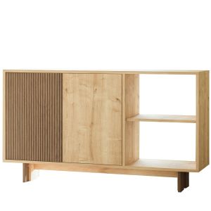 Aparador de madera "ravello" - 140 x 35 x 80 cm - beige