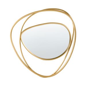 Espejo de pared courcy 50 cm 54 cm metal dorado