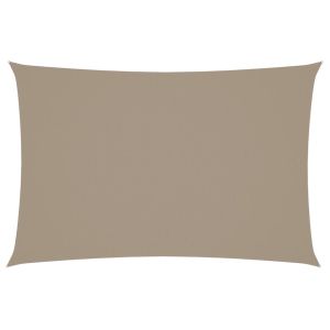 vidaXL toldo de vela rectangular tela oxford gris taupe 2x4 m