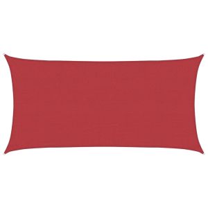 vidaXL toldo de vela hdpe rojo 160 g/m² 2x4 m