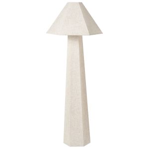 Lámpara de pie dembi lino sintético beige claro