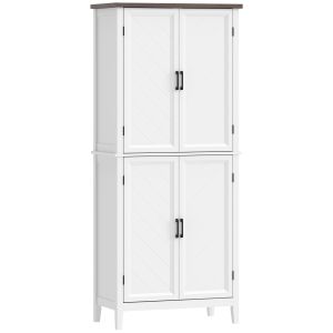Aparador en mdf blanco 76x40x178.5 cm