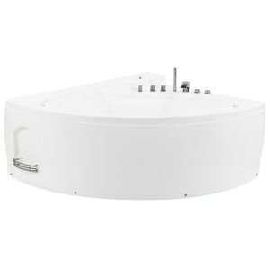 Bañera de hidromasaje LED esquinera pelican 206 x 165 cm blanco
